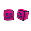 Miniatyrbillede 1 af 3: 2024 Hot Spil The Geometry Dash Plyslegetøj Sød Pude Firkanter Udstoppede Dukke Samlinger Børnegaver Purple