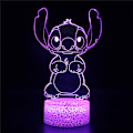 Miniatyrbillede 1 af 4: LED Sengelampe med Touch-funktion Stitch Natlampe Børnegave B