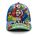 Pikkukuva 1 / 2: Super Mario baseball-lippis lapsille, tytöille ja pojille, kesäinen trucker-hattu, aurinkohattu, säädettävä Blue