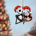 Miniatyrbild 3 av 3: The Nightmare Before Christmas Jack & Sally Hängande Julgranspynt C