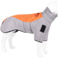 Miniatyrbild 1 av 6: Varm Vadderad Jacka för Hundar, Utomhuskläder för Vintern Grey orange 4XL