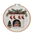Miniatyrbild 1 av 4: Julklappsstickningsset med Jultema Broderimönster med Båge Nålar Trådar DIY Broderi Set för Vuxna Nybörjare C
