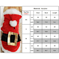 Miniatyrbild 3 av 3: Jultomte Kostym för Katt Valp Hund Festkläder Varm Outfit Vinterkläder A M