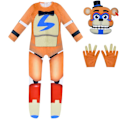 Miniatyrbillede 1 af 3: Halloween Five Nights at Freddy's Børne Cosplay Jumpsuit Maske Fancy Kostumesæt C 140cm