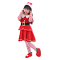 Miniatyrbild 1 av 7: Jultomte Cosplay Kostym för Barn Pojkar Flickor Juldräkt Kläder Set Girls 130cm