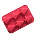 Miniatyrbillede 2 af 5: Juletræ Silikoneform Chokolade Kage Bagning Bageforme red