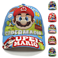 Pikkukuva 2 / 2: Super Mario baseball-lippis lapsille, tytöille ja pojille, kesäinen trucker-hattu, aurinkohattu, säädettävä Red