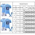 Miniatyrbild 2 av 2: 2223 Manchester City Hemma fotbollströja barn Set No. 10 GREALISH Jersey Set, Barn Ungdomar Träningsdräkt Fotbollströja 26