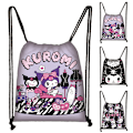 Pikkukuva 3 / 4: Kuromi Kiristysnyörillinen Reppu PE Urheilu Uimakoulu Matkakassi Reppu Lounaskassi #1 32x38cm
