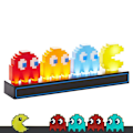 Miniatyrbild 1 av 5: Röststyrd 3D Nattlampa Färgglad Pac Man Super Mario Figur Pixel LED