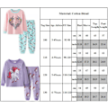 Miniatyrbild 3 av 3: 2-pack Barnflickor Pyjamas Enhörning Långärmad Tröja Nattkläder A 100cm