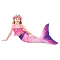 Pikkukuva 2 / 5: Kesätyttöjen merenneidon pyrstö Monofin Halloween -asu Prinsessamekko Uimapuku Bikini Uimapuku Uintiin C 140cm