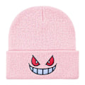 Miniatyrbild 1 av 5: Unisex Gengar Beaniehatt Stickad Broderad Mjuk Tjock Varm Mössa Skid Stretch Vinter Varm Beaniehatt Light Pink