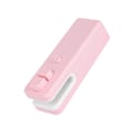 Miniatyrbilde 2 av 5: Mini Håndtak Chipspose Forseglingsmaskin, 2-i-1 Oppladbar Mini Poseforseglingsmaskin med Kutter og Magnet Pink
