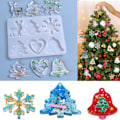 Miniatyrbilde 1 av 5: Juletre Snøfnugg Silikonform Resin Former Epoksyform