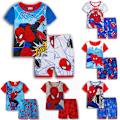 Pikkukuva 2 / 5: Taaperoikäisten lasten poikien Hämähäkkimies-supersankaripyjama T-paita shortsit Red
