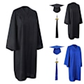 Miniatyrbillede 2 af 3: Dimissionskåbe College Hue Sæt Unisex Kåbe Til Gymnasium Royal blue 48