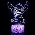 Miniatyrbillede 1 af 4: LED Sengelampe med Touch-funktion Stitch Natlampe Børnegave G
