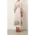 Miniatyrbilde 4 av 5: HALLIDAY PLUNGE MIDI KJOLE Sommerkjoler for kvinner 2025 Retro Stil Trykt Lang Ermeløs Løs V-hals Lang Kjole XL