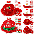 Miniatyrbillede 2 af 3: Småbørn Baby Pige Print Jule Xmas Søde Sæt Outfit Gaver C L