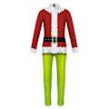 Miniatyrbild 1 av 4: Juldräkt för barn, flickor och pojkar, Grinch-cosplay, jumpsuit, julparty, body C 140cm
