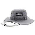 Miniatyrbillede 1 af 3: Oversized Edge Sort Fiskerhat til Mænd Hurtigtørrende Solhat UV-strålingsblokering Grey