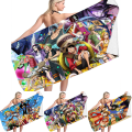 Miniatyrbild 2 av 2: Anime One Piece Mikrofiber Badstrand Handduk för Vuxna Män Barn Pojke B 70*150cm
