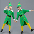 Pikkukuva 1 / 5: Lasten joulun poikien ja tyttöjen cosplay-tonttu- ja pellepuku green 100cm