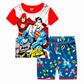 Miniatyrbild 2 av 3: Revenge Pyjamas för Små Pojkar Grafisk Kortärmad Topp & Shorts Sovkläder Set Hemkläder Pyjamas #6 110cm