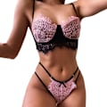 Pikkukuva 1 / 4: Naisten alusvaatteet pitsisukat G-string Babydoll eroottinen yöasu pink M