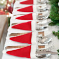 Miniatyrbillede 3 af 5: 10 stk. Julemandshueholder Julebordsservice Bestikholder Dekoration 10PCS