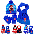 Miniatyrbild 2 av 2: Jultomte Pojkars SpiderMan & Stickad Mössa & Halsduk & Vantar Set 3