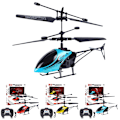 Miniatyrbillede 2 af 3: Surejoy Fjernstyret Helikopter One Key Take Off/Landing Fly blue
