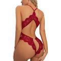 Miniatyrbild 5 av 5: Frau Spets Body Underkläder Teddy Babydoll Grenlös Underkläder Nattkläder Wine red M