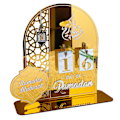 Pikkukuva 1 / 5: 2024 Eid Ramadan Mubarak Advent -joulukalenteri koristeet kotiin Gold
