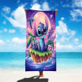 Miniatyrbild 1 av 4: Lilo & Stitch Stor Mikrofiber Strand- och Badhandduk för Vuxna och Barn - Lättviktig Resehandduk för Sommaren A 75*150CM