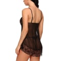 Miniatyrbild 5 av 6: Damernas Sexiga Nattkläder Spetsnät Slipklänning Lingerie Present Black M