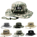 Miniatyrbillede 2 af 3: Oversized Edge Sort Fiskerhat til Mænd Hurtigtørrende Solhat UV-strålingsblokering Army green