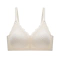 Pikkukuva 2 / 5: Naisten saumaton mukava rintaliivi mukava muotoiluvaate urheilu joustava crop-toppi White XL