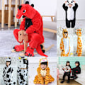 Pikkukuva 2 / 2: Lasten eläimet sarjakuva haalari fleece pyjama cosplay-asu C 100cm