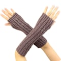 Miniatyrbillede 1 af 5: Moderigtige, populære lange snoede halvfingerhandsker, der passer til alt Bean Paste