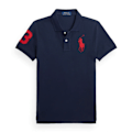Miniatyrbild 2 av 5: Ralph Lauren Klassisk Passform Pikétröja för Män Royal Blue-Red L