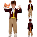 Miniatyrbild 1 av 5: Världsbokens Dag Smiffy's Kostym Fantastiska Herr Räv Mask Roald Dahl Pojkar Barn Halloween Kläder L