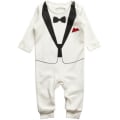 Miniatyrbild 6 av 6: Baby Toddler Boy Gentleman Romper Födelsedag Bodysuit Kostymer Black