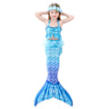 Pikkukuva 1 / 5: Kesätyttöjen merenneidon pyrstö Monofin Halloween -asu Prinsessamekko Uimapuku Bikini Uimapuku Uintiin B 140cm