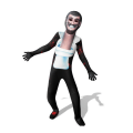 Miniatyrbild 1 av 3: Vuxen Skibidi Toalett TV Man Juldräkt Jumpsuit Mask Set D 180cm