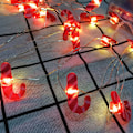 Miniatyrbillede 5 af 5: 2M LED Julelyskæde Børn Julefrokost Dekoration Julemand Træ Five-Pointed Star