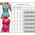 Miniatyrbild 4 av 4: Dambaddräkt Push Up Bikini Set Vadderade badkläder Simdräkt Summer Beach Green 2XL