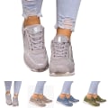 Miniatyrbild 2 av 3: Damskor Sneakers Casual Skor Sidosömmar blue 36