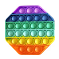 Miniatyrbild 3 av 9: 2-pack Pop It Fidget Leksak Regnbåge Stressboll Flerfärgad Spel Round